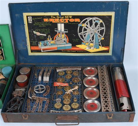 1947 erector set in metal box|GILBERT ERECTOR SETS NUMBERS .